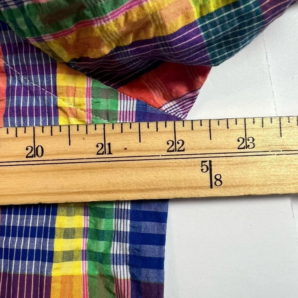 Polo Ralph Lauren Guaranteed to Wrinkle‎ Button Front Shirt Size Medium Plaid